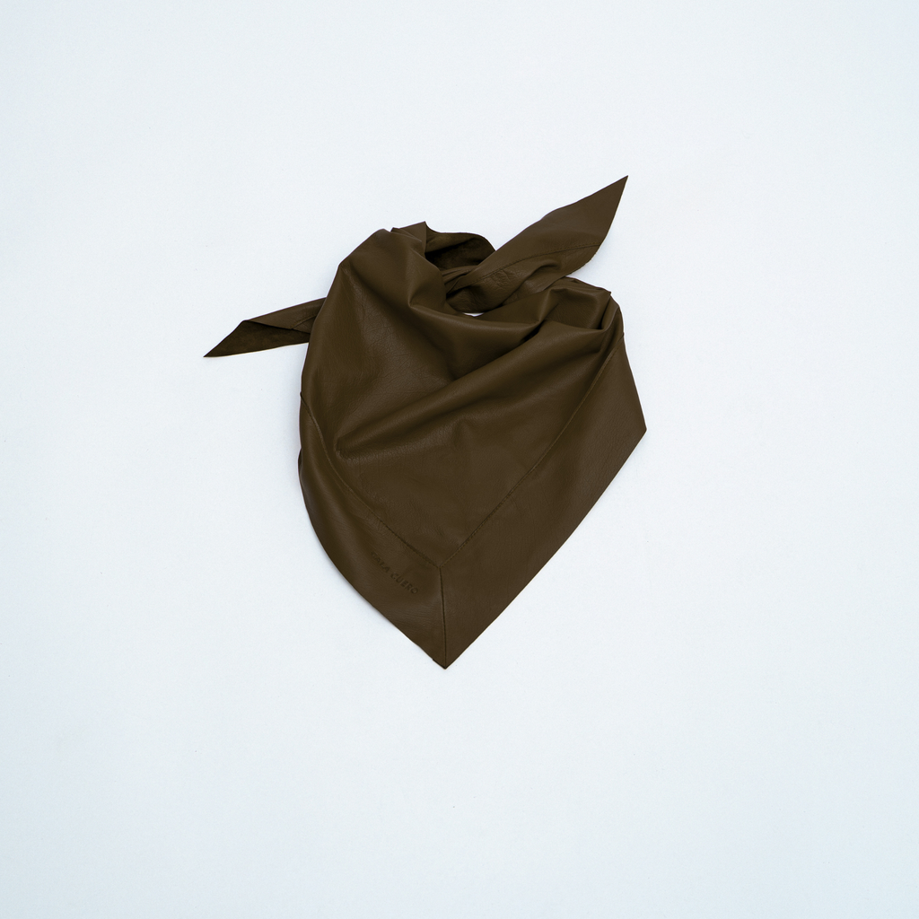 Marea Leather Scarf Brown (006)