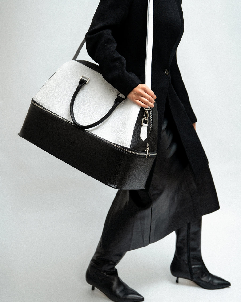 Senda Structured Weekender Black & White (003)