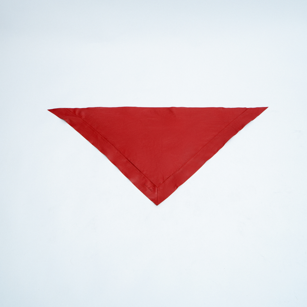 Marea Leather Scarf Red (006)