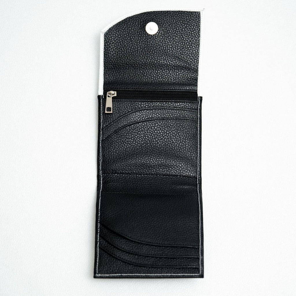 Ona Neck Card Holder Black &amp; White (005)
