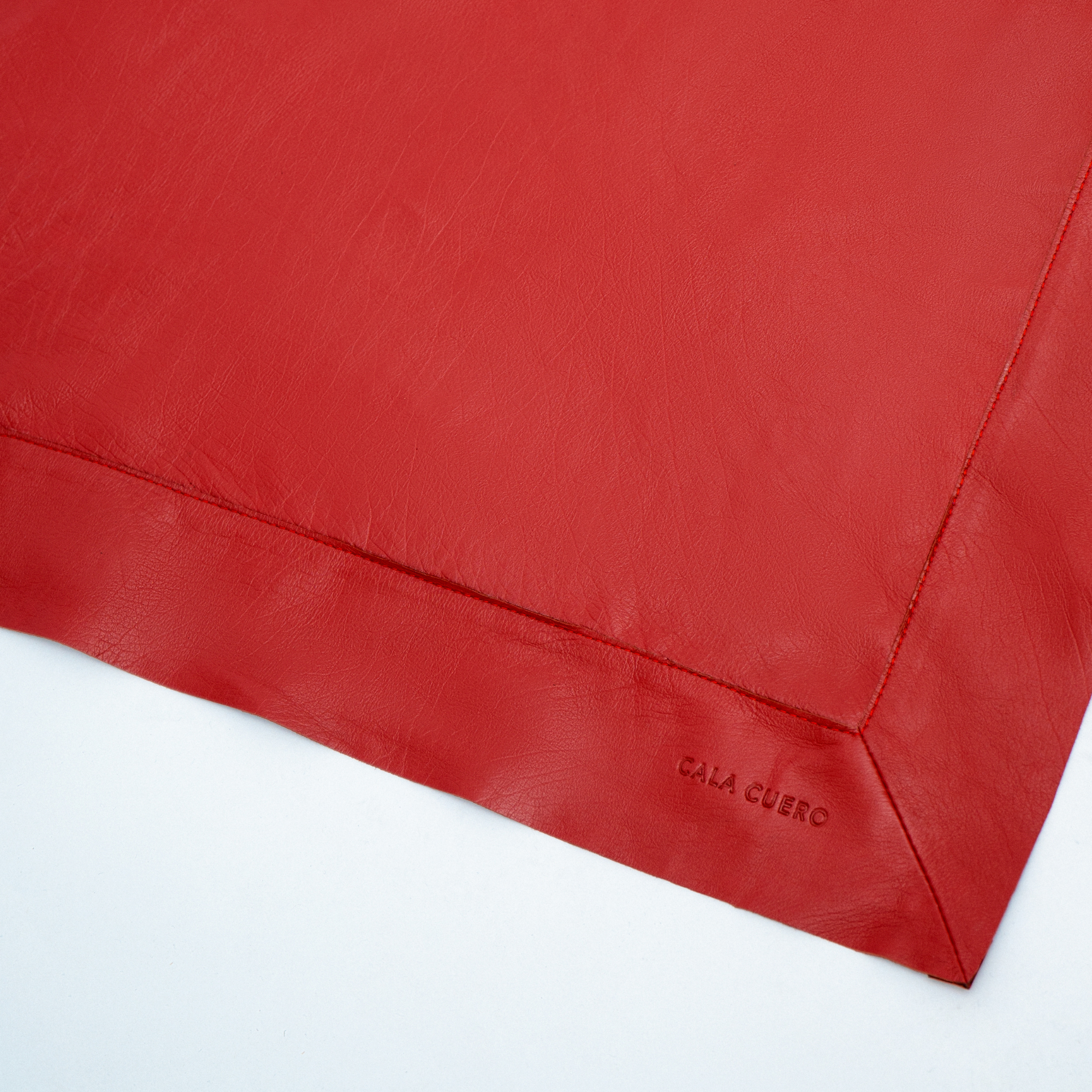 Marea Leather Scarf Red (006)