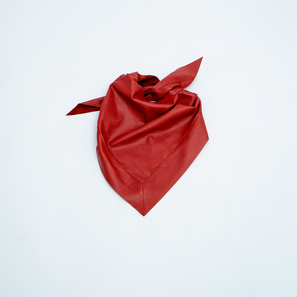 Marea Leather Scarf Blue (006)